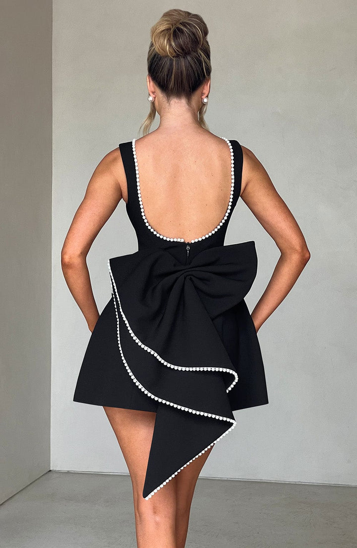 Catherine | Structured Bow Back Mini Dress