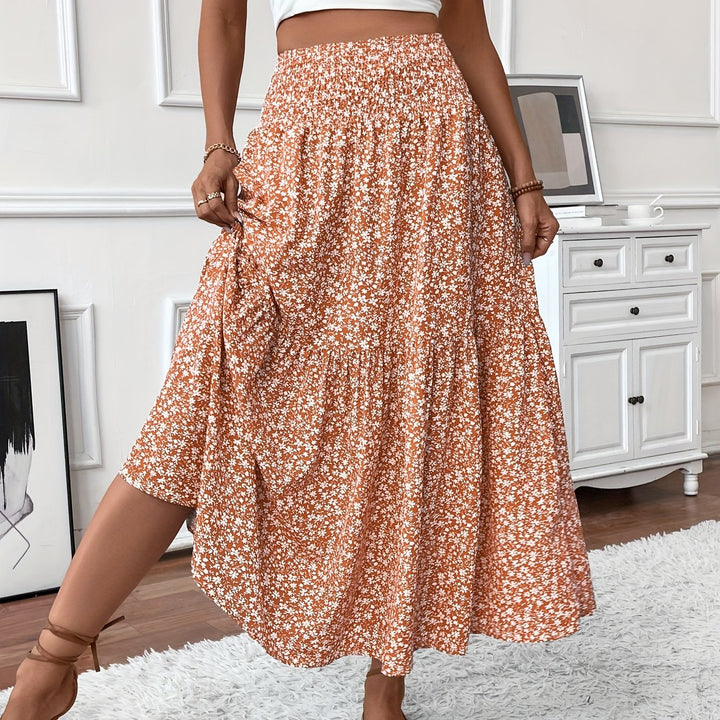 Grace & Jess | Tiered Floral Maxi Skirt