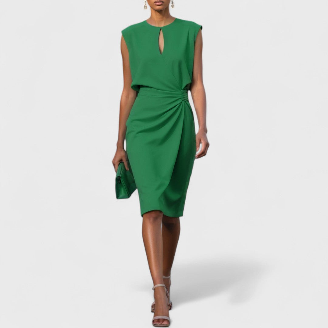 Jessamine | Women's Draped Waist Midi Dress