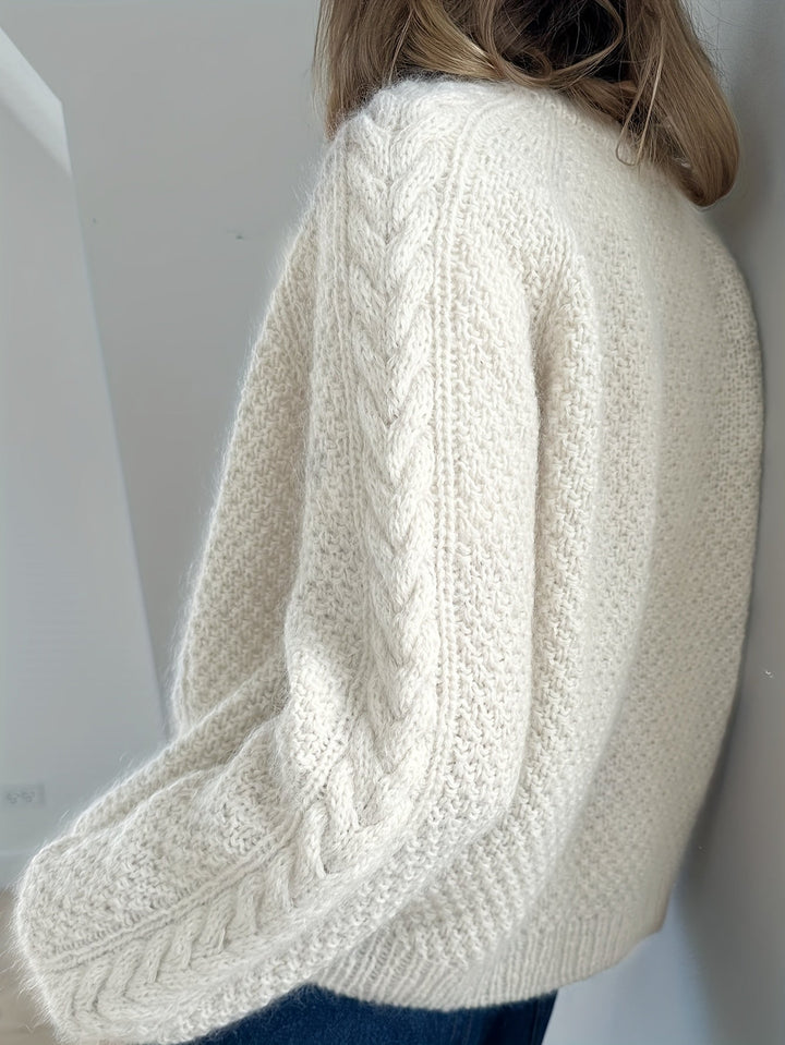 Amethyst | Women's Chic Braided Cardigan