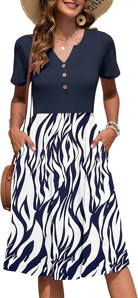 Ninian | Women's Floral Short Sleeve Midi Sundress