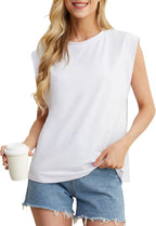 Ossian | Women's Cap Sleeve Crew Neck Relaxed Fit T-Shirt