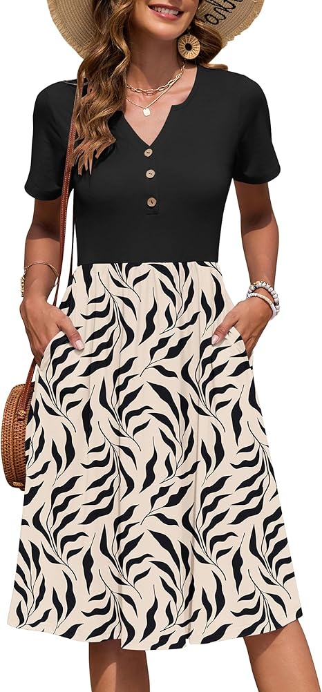 Ninian | Women's Floral Short Sleeve Midi Sundress