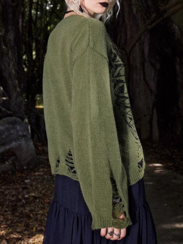 Grace & Jess | Style Ripped Long Sleeve Sweater