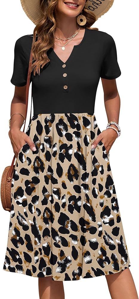 Ninian | Women's Floral Short Sleeve Midi Sundress