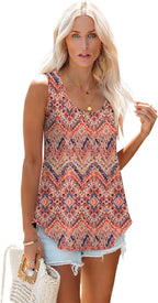 Quentin | Women's Printed Sleeveless Vest Top