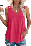 V Neck-hot Pink