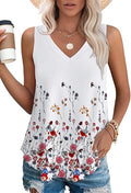V Neck-floral Blush