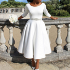 Chloe | Women's A Line Midi Wedding Guest Dress