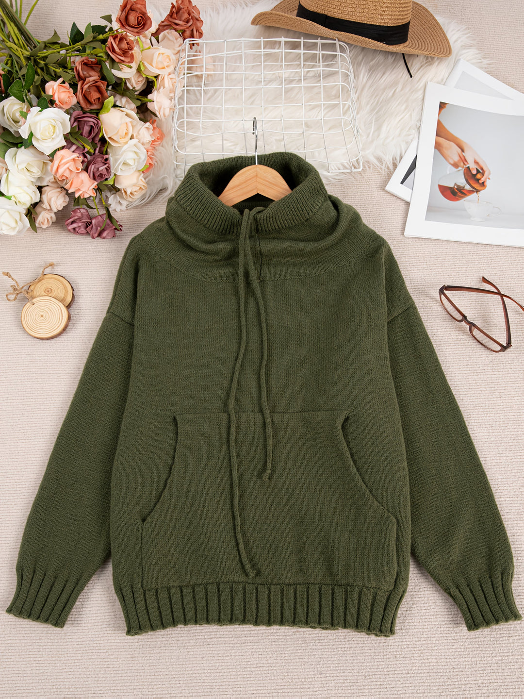 Grace & Jess | Long Sleeve Sweater With Pocket