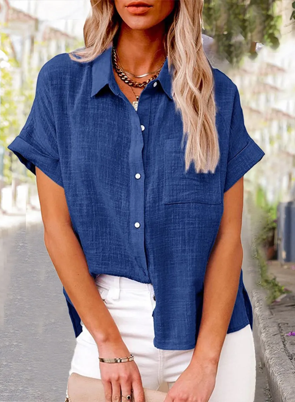 Grace & Jess | TRENDY BUTTON-DOWN SHIRT