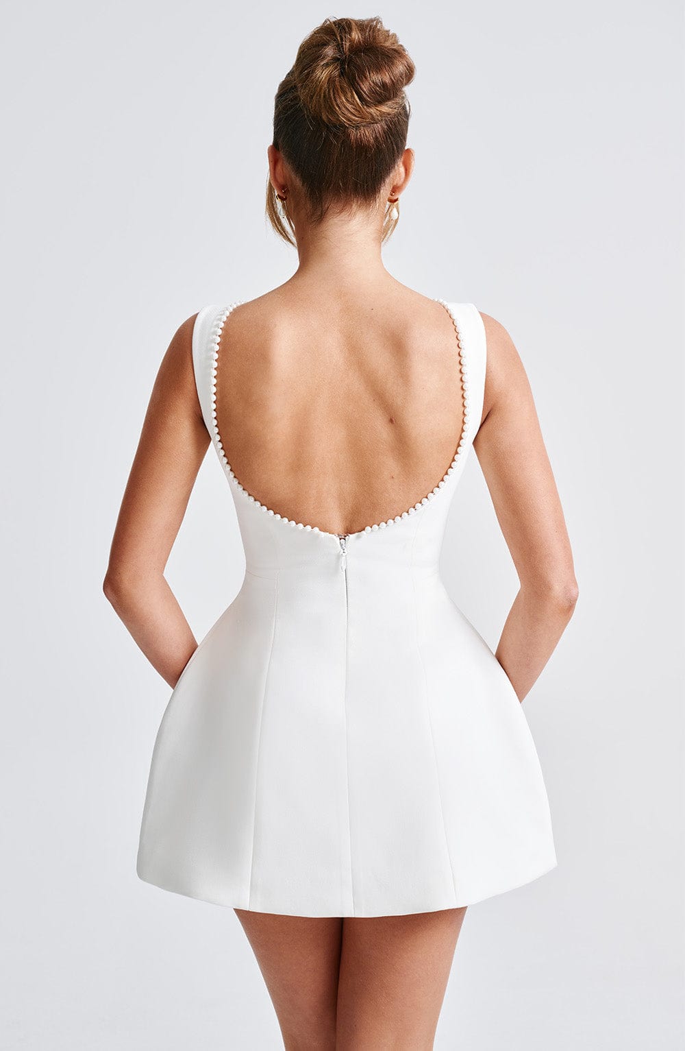 Catherine | Structured Bow Back Mini Dress