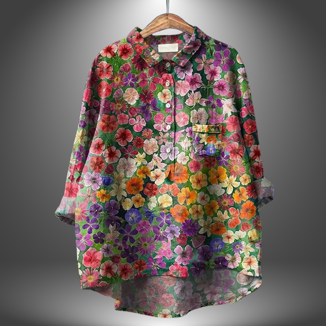 Grace & Jess | HAND-PAINTED FLORAL BLOUSE
