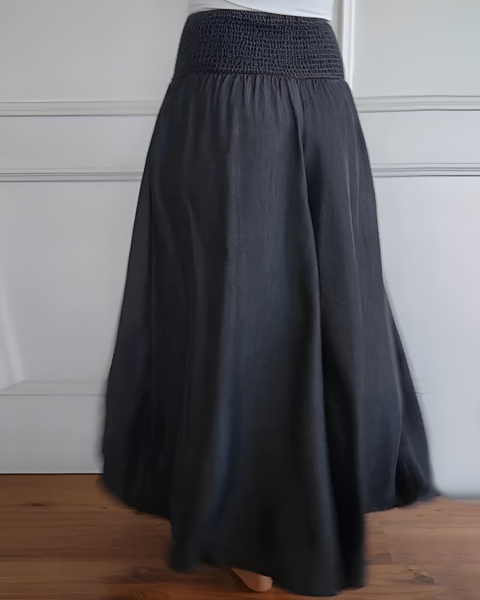 Reeve | Women's Smocked Elastic Waist Wide Leg Trousers