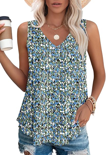 Quentin | Women's Printed Sleeveless Vest Top