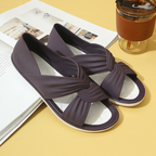 Elio | Women's Twisted Knot Cross Strap Flat Slides