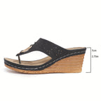Astrid | Women's Soft Platform Slides with Wedge Sole