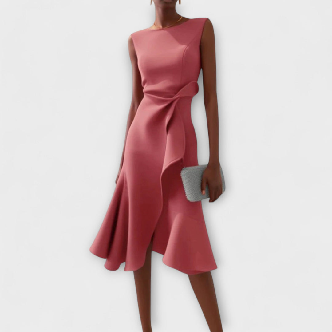 Ariane | Women's Elegant Pleated Midi Dress