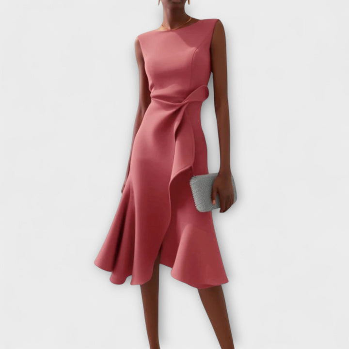 Ariane | Women's Elegant Pleated Midi Dress
