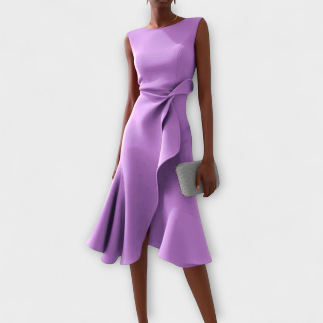 Ariane | Women's Elegant Pleated Midi Dress
