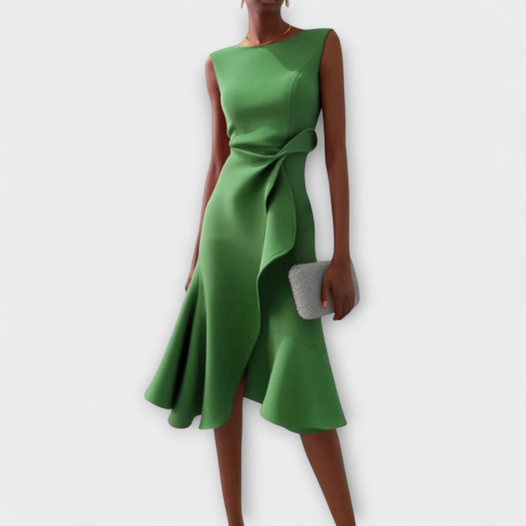 Ariane | Women's Elegant Pleated Midi Dress