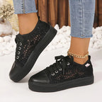 Fiona | Women's Lace Crochet Platform Summer Sneakers