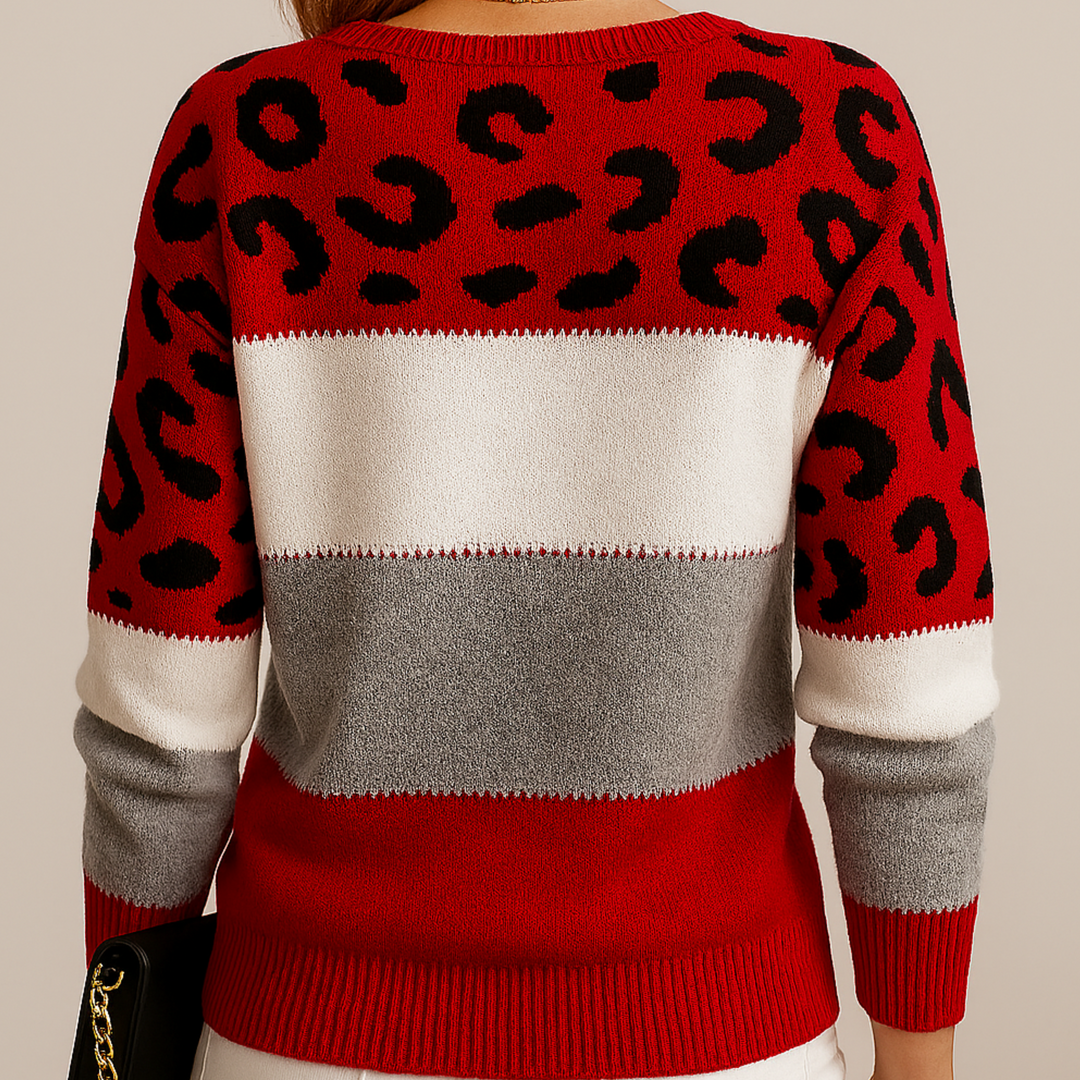 Grace & Jess | Leopard Print Casual Sweater