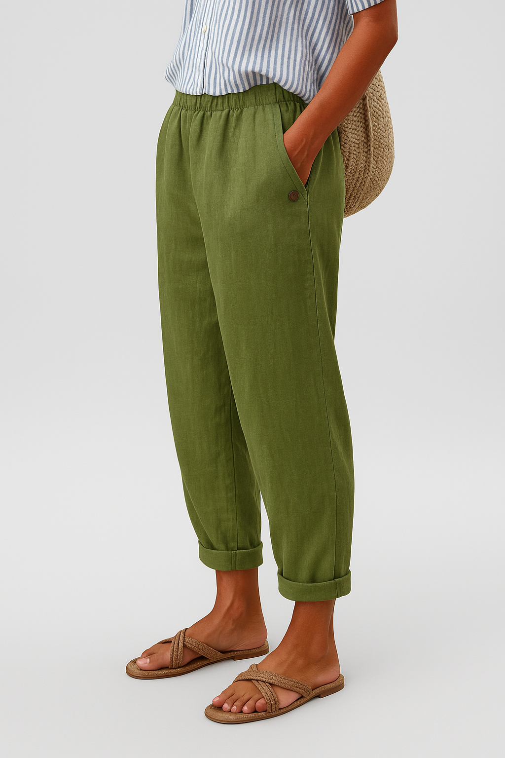 Elin | Women's Relaxed Pocket Cuffed Trousers