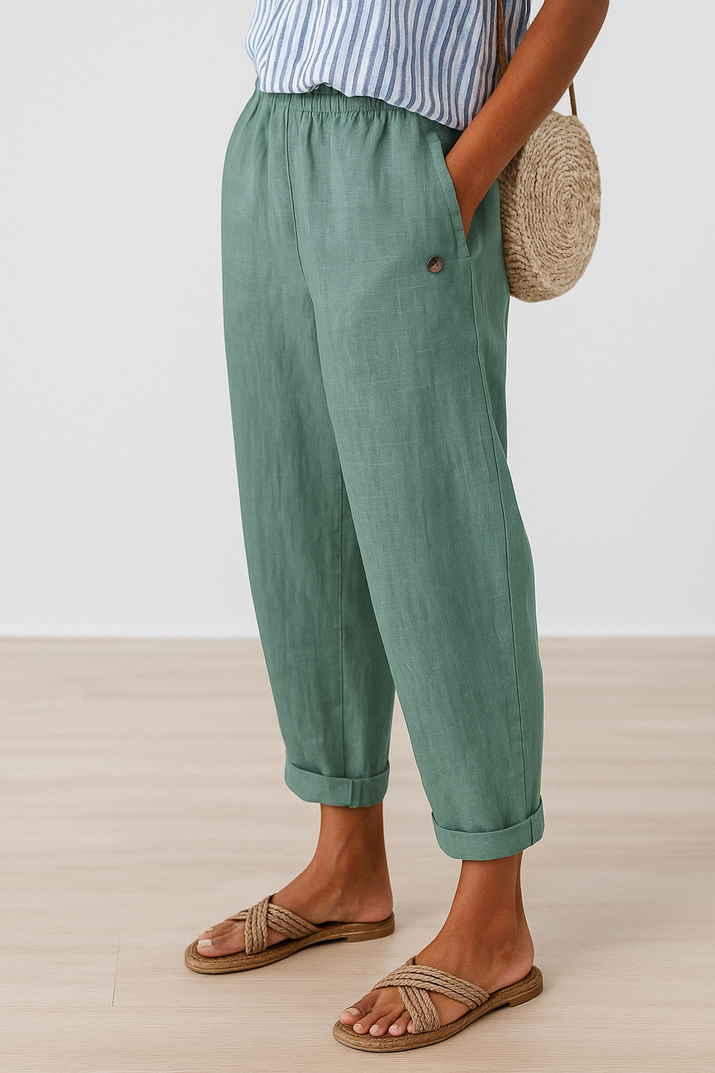 Elin | Women's Relaxed Pocket Cuffed Trousers