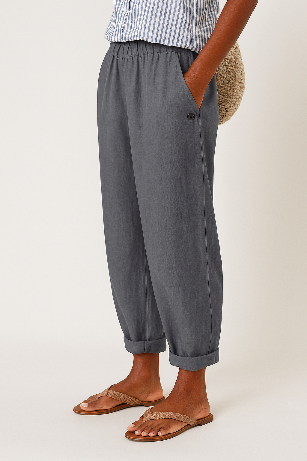 Elin | Women's Relaxed Pocket Cuffed Trousers