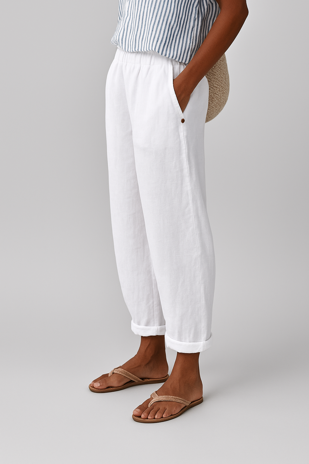 Elin | Women's Relaxed Pocket Cuffed Trousers