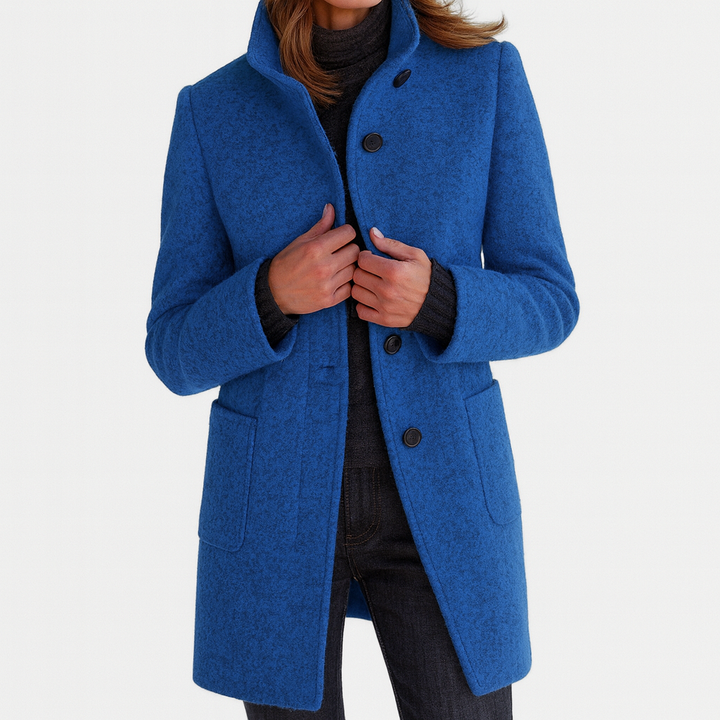 Freya | High Collar Jacket in Wool Blend