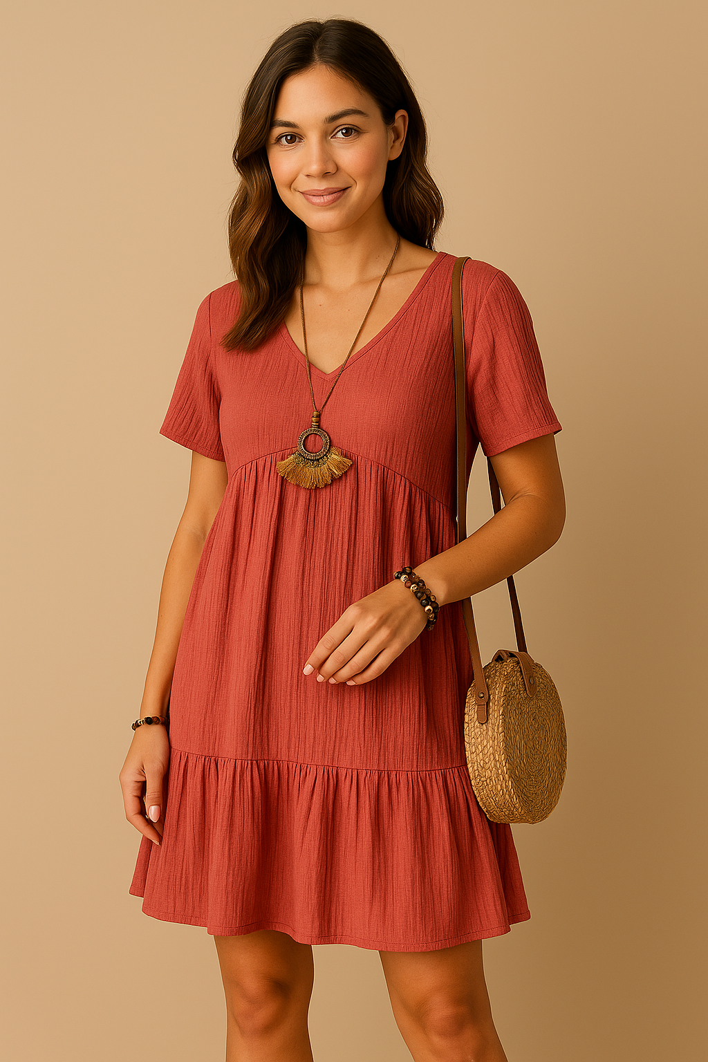 Grace & Jess | Elegant Comfort Mini Dress