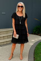 Karen | Women's Layered Short Sleeve Summer Dress