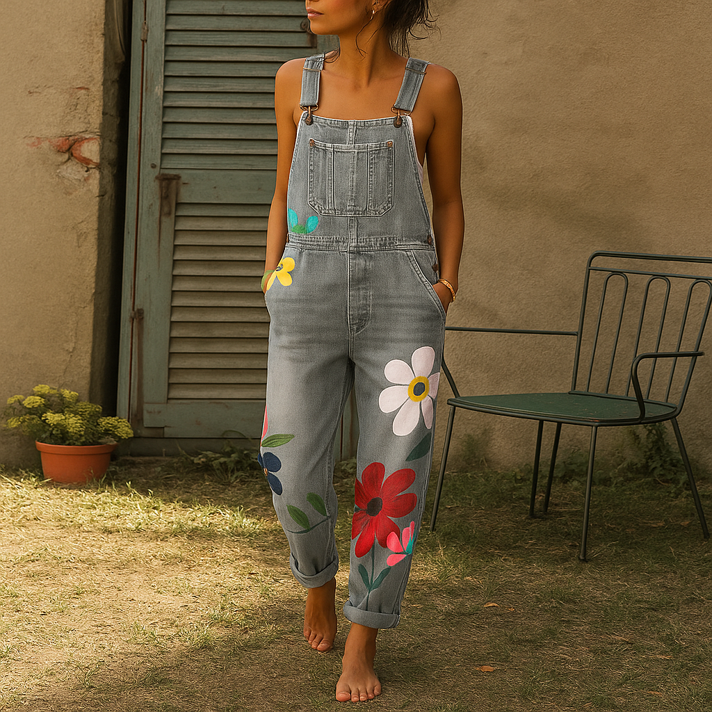 Maris | Women's Floral Dungaree Jumpsuit