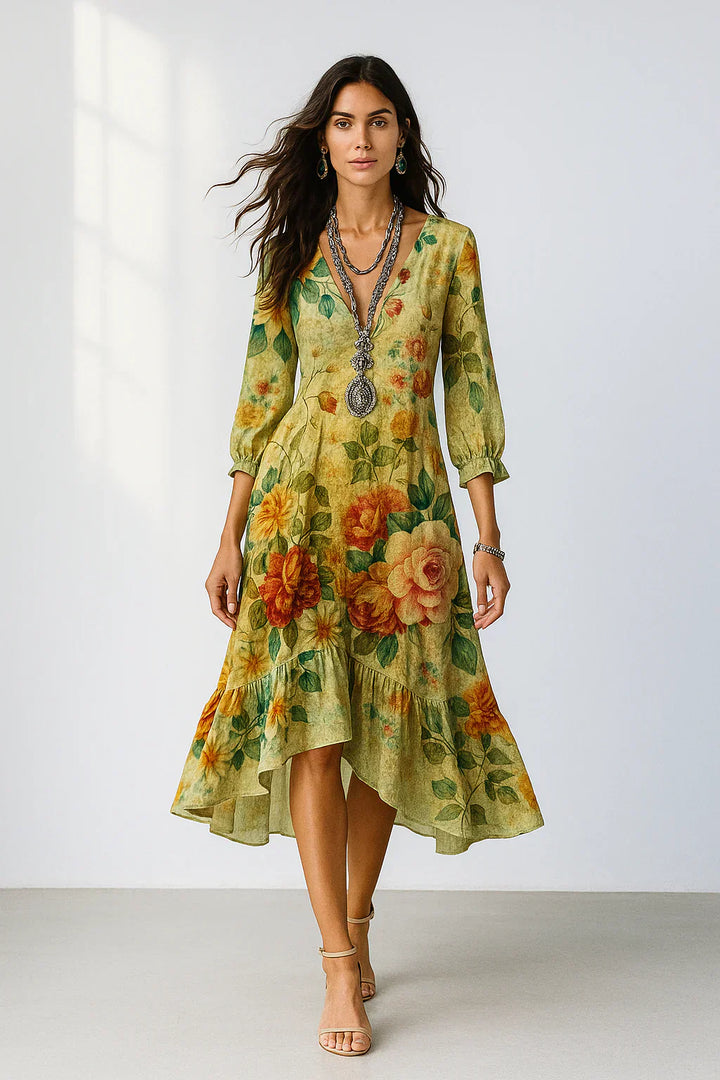 Home | Lightweight Bohemian Floral Maxi Dress