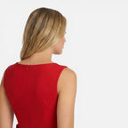 Soreya | Women's Elegant Bow Waist Slim Fit Cocktail Midi Dress