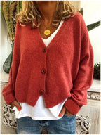 Shannon | Women's V-Neck Button Knit Cardigan