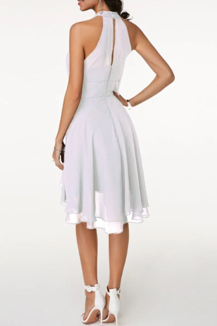 Celestine | Women's Halter Neck Tiered Skirt Mini Dress