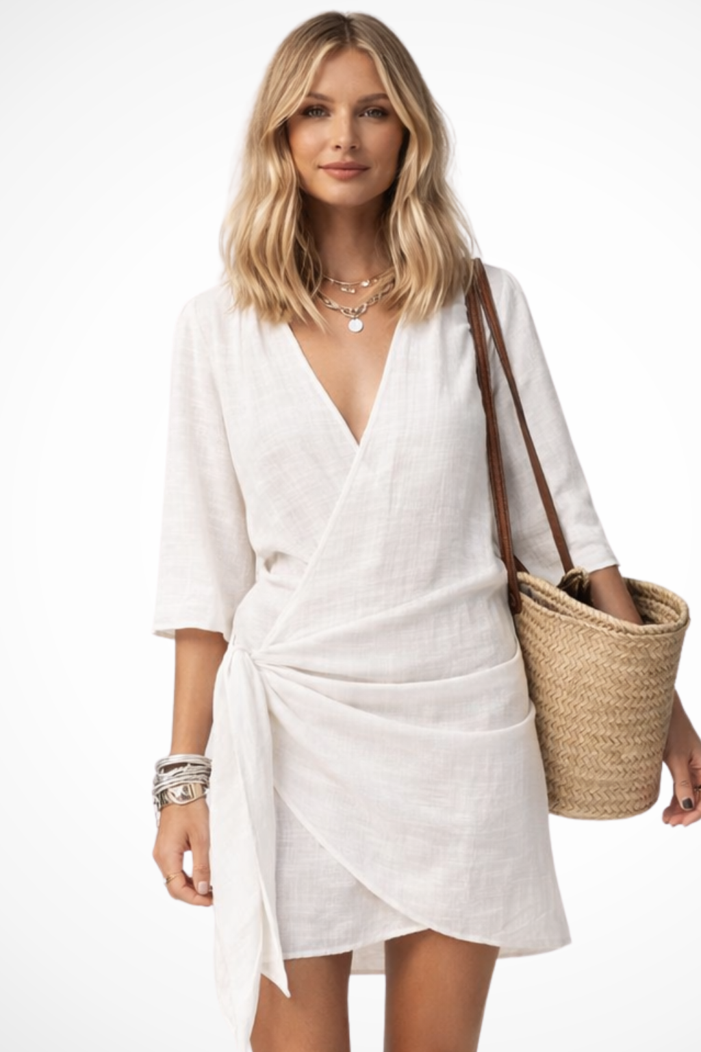 Rosalind | Women's Wrap Mini Dress with Tie Waist