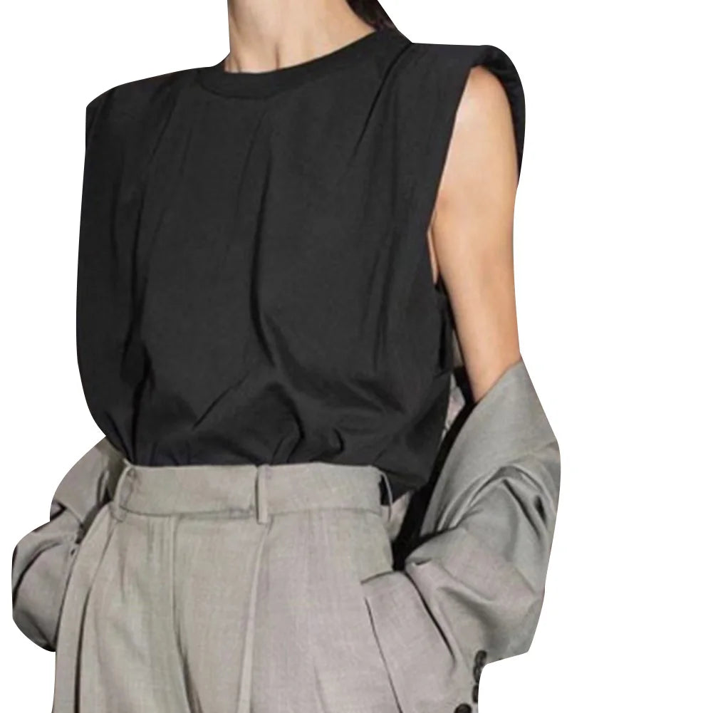 Venetia | Women's Extended Shoulder Sleeveless Relaxed Fit Top