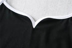 Ysolira | Women's Heart Neckline Contrast Trim Cami Corset Top