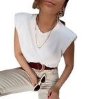 Venetia | Women's Extended Shoulder Sleeveless Relaxed Fit Top