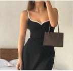 Ysolira | Women's Heart Neckline Contrast Trim Cami Corset Top