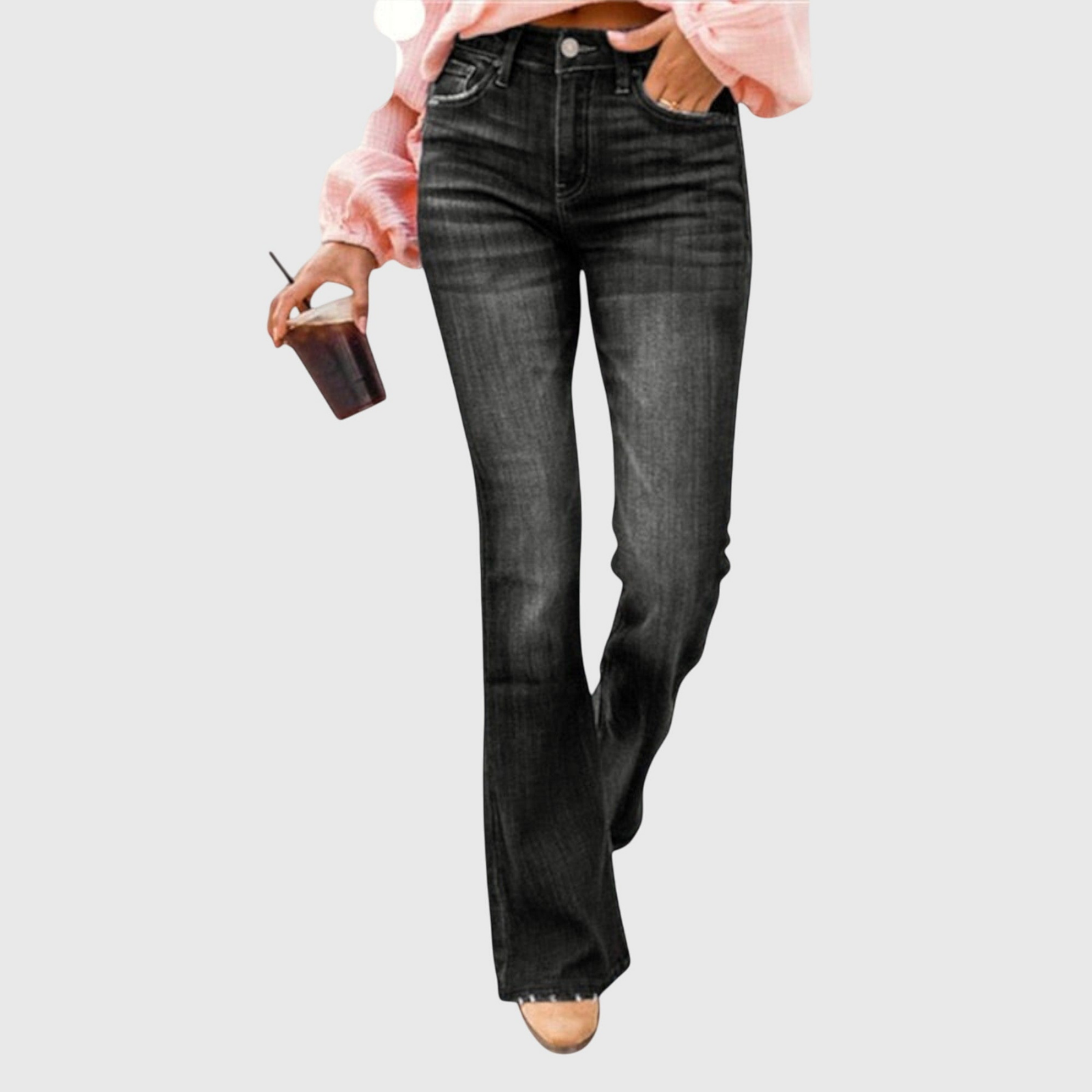 Solenya | Women's High Rise Flare Jeans