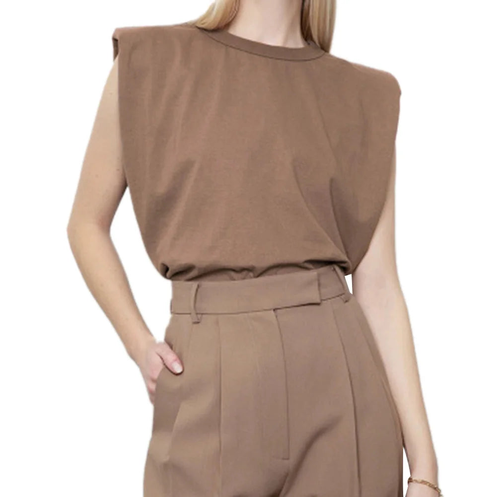 Venetia | Women's Extended Shoulder Sleeveless Relaxed Fit Top