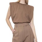 Venetia | Women's Extended Shoulder Sleeveless Relaxed Fit Top