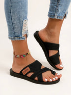 Gwen | Women's Mesh Cross-Strap Comfort Slide Sandals