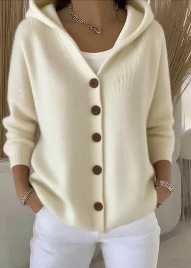 Zoey | Women's Hooded Button Cardigan