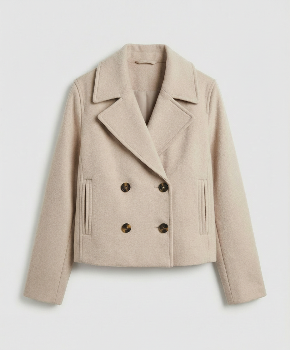 Delia | Women's Double-Breasted Cropped Jacket